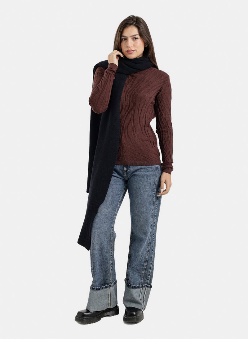 Carina Knitted Rectangular Scarf - Image 3